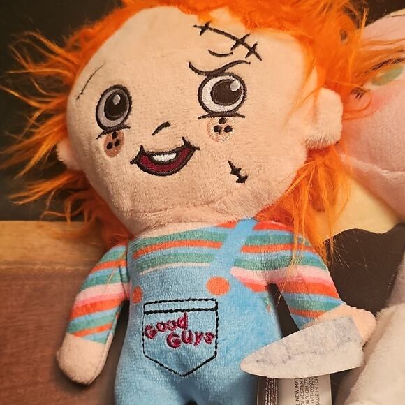 Fetch Halloween Dog toy set Chucky and Tiffany of Horror movie Fame  Squeaker - Picture 4 of 5